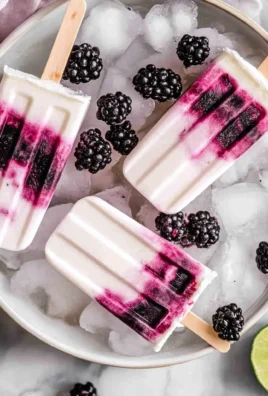 Blackberry Lime Cheesecake Popsicles