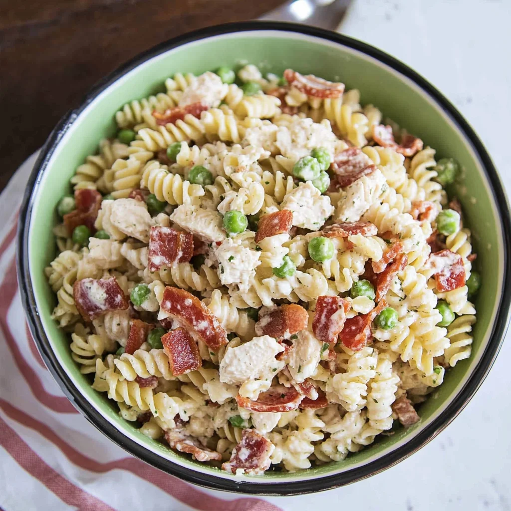 Chicken Turkey Bacon Ranch Pasta Salad