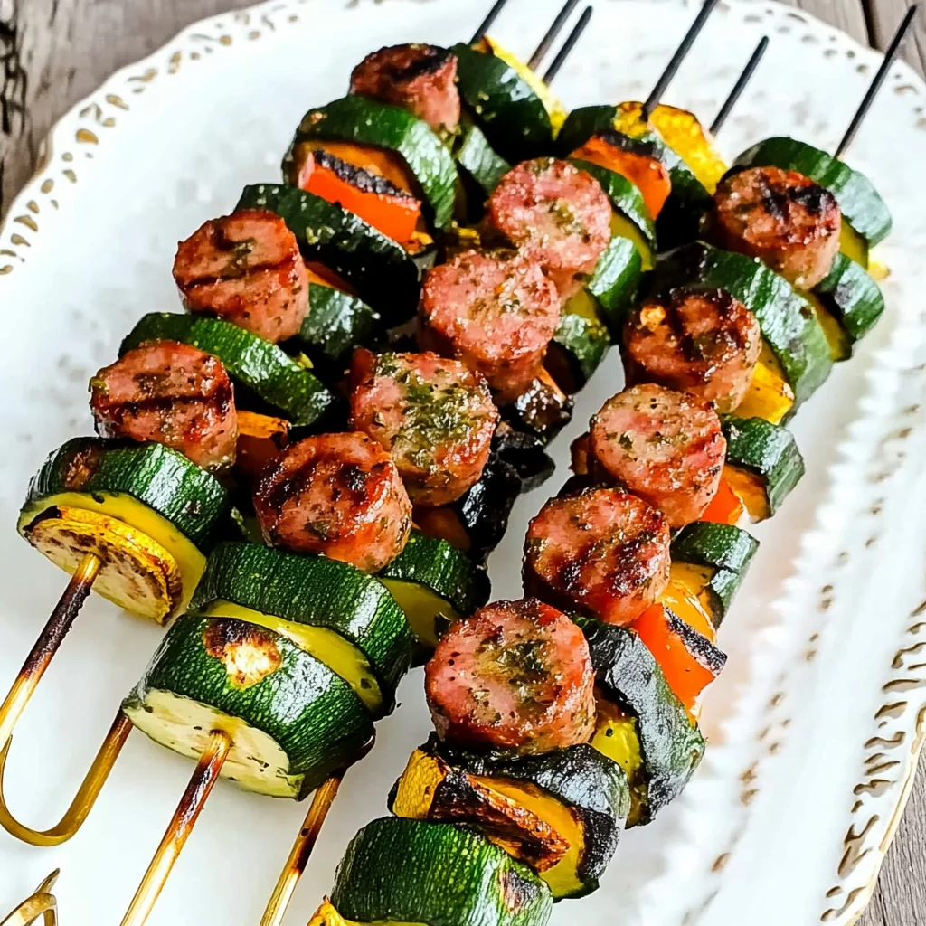 Easy Kabobs with Zucchini and Sausage