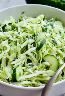 Green Cabbage Cucumber Salad