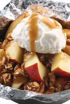 Grilled Caramel Apple Crunch