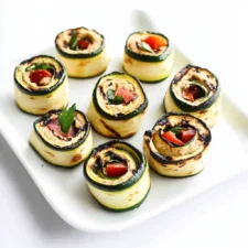 Grilled Zucchini Hummus Roll-Ups
