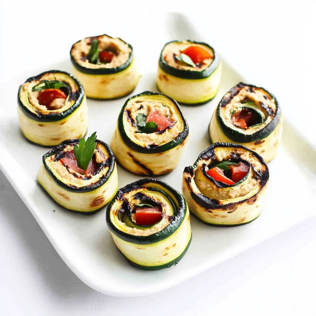 Grilled Zucchini Hummus Roll-Ups Recipe