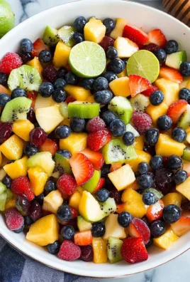 Honey Lime Rainbow Fruit Salad