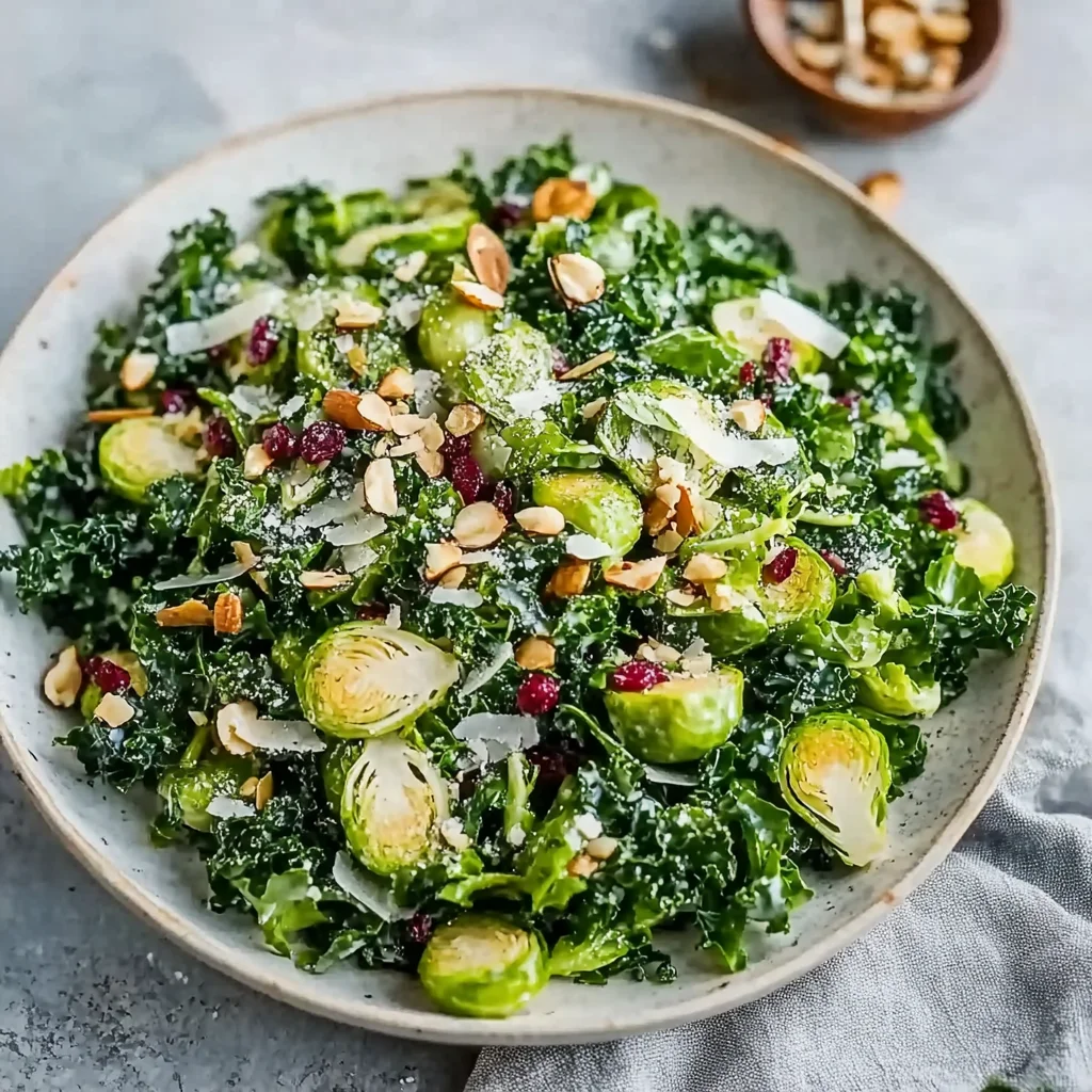 Kale and Brussels Sprout Salad