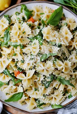 Lemon Basil Parmesan Pasta Salad