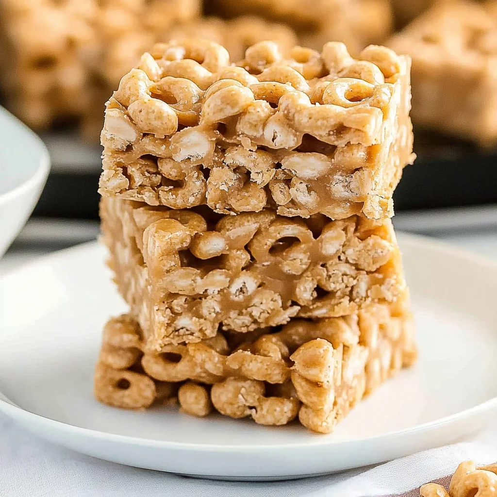 No Bake Peanut Butter Cheerio Bars