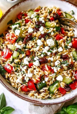 Orzo Pasta Salad Recipe with Feta