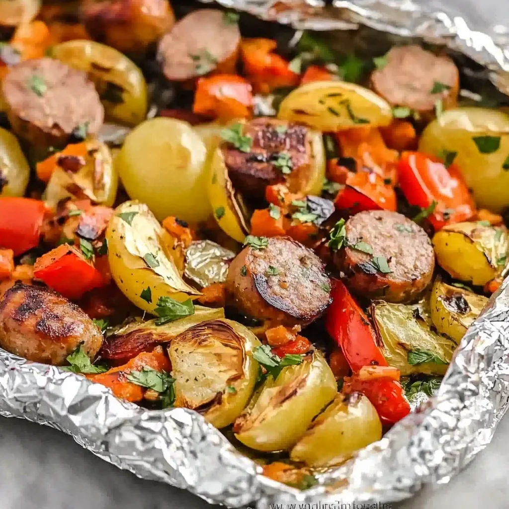 Sausage Foil Packets with Vegetables