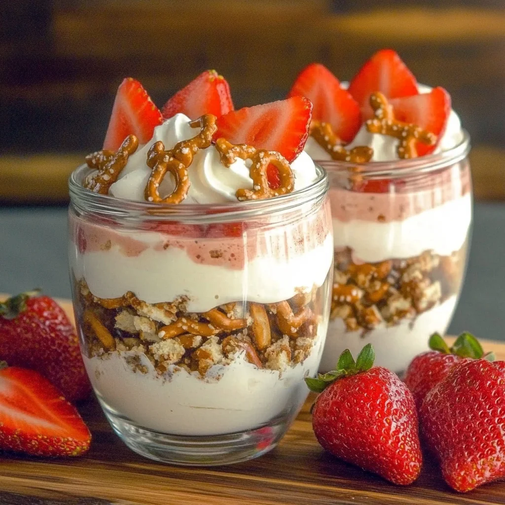Strawberry Pretzel Salad Parfaits Recipe