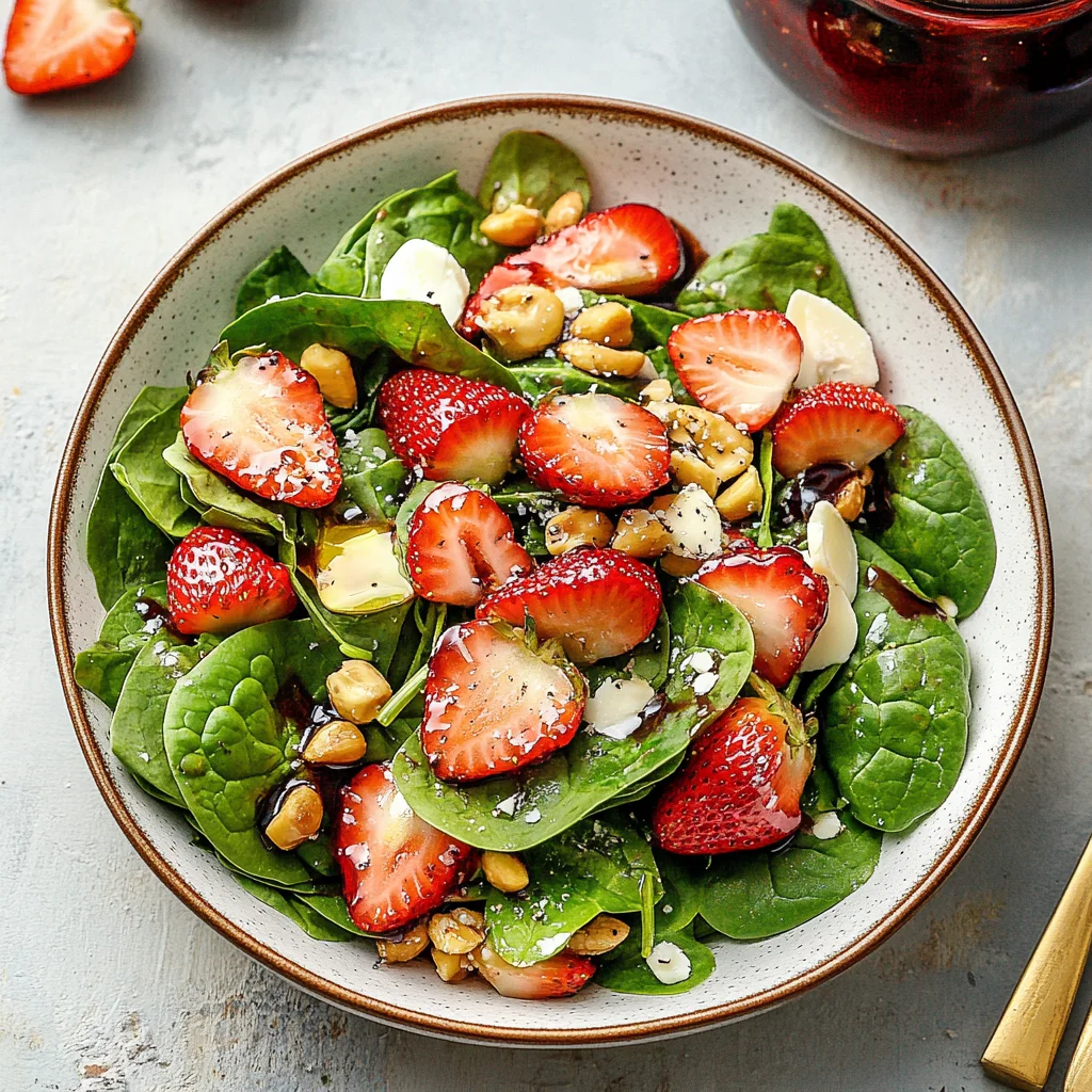Strawberry Spinach Salad with Strawberry Balsamic