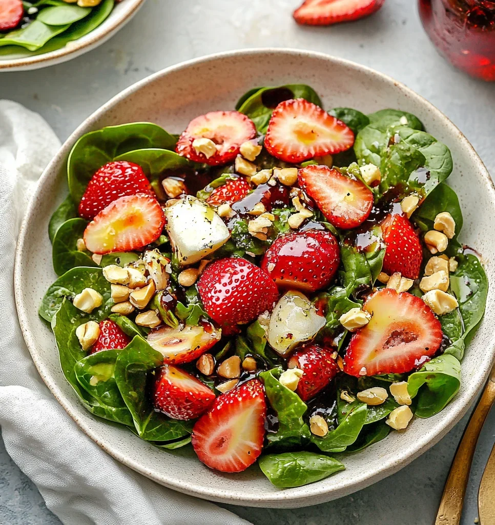 Strawberry Spinach Salad with Strawberry Balsamic