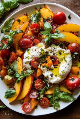 Tomato, Peach, and Burrata Salad