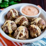 Turkey Bacon Cheeseburger Meatballs
