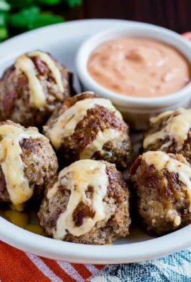 Turkey Bacon Cheeseburger Meatballs