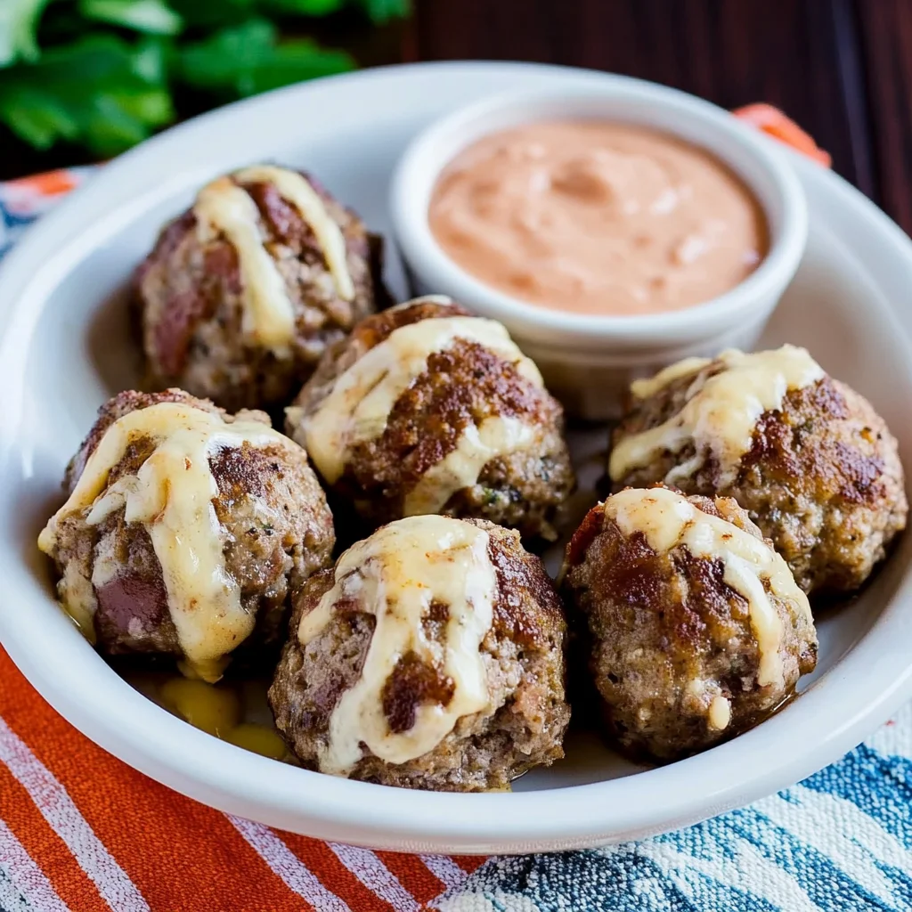 Turkey Bacon Cheeseburger Meatballs