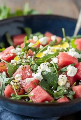 Watermelon Salad with Arugula, Feta, & Fresh Herbs