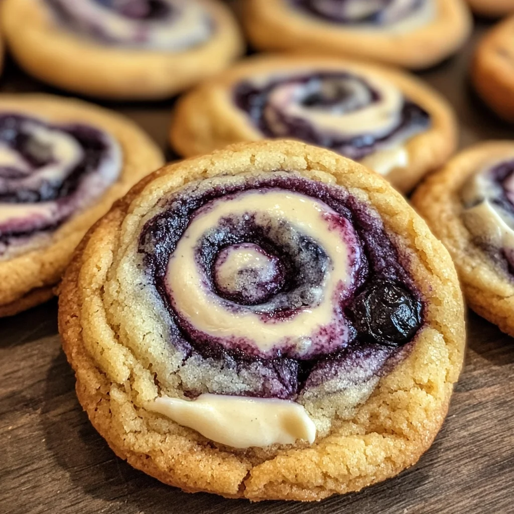 Blueberry Cheesecake Swirl Cookies