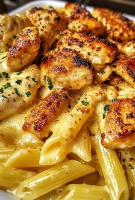 Cheesy Chicken Penne in Garlic Butter Parmesan Sauce