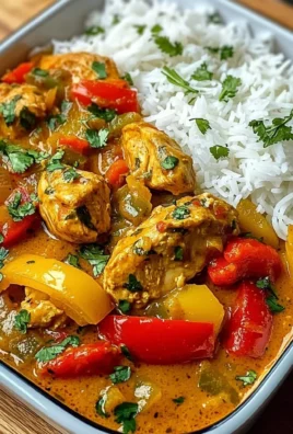 Chicken Curry with Bell Peppers & Fluffy Rice