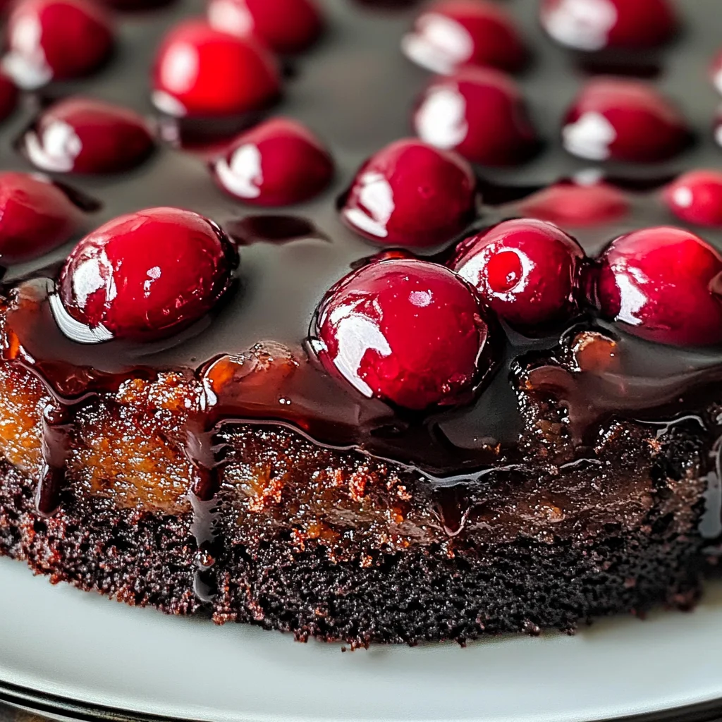 Chocolate Cherry Upside Down Cake