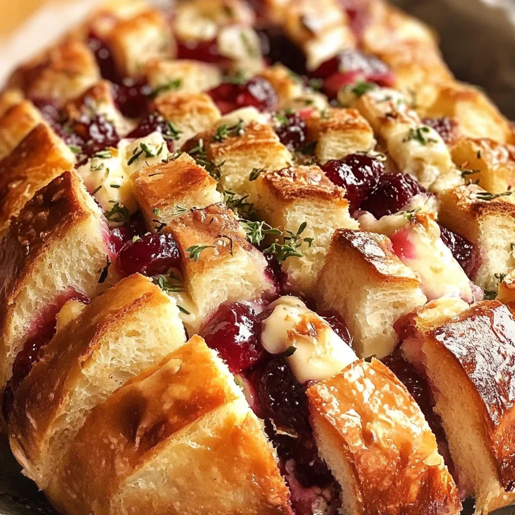 Cranberry Brie Pull-Apart Bread