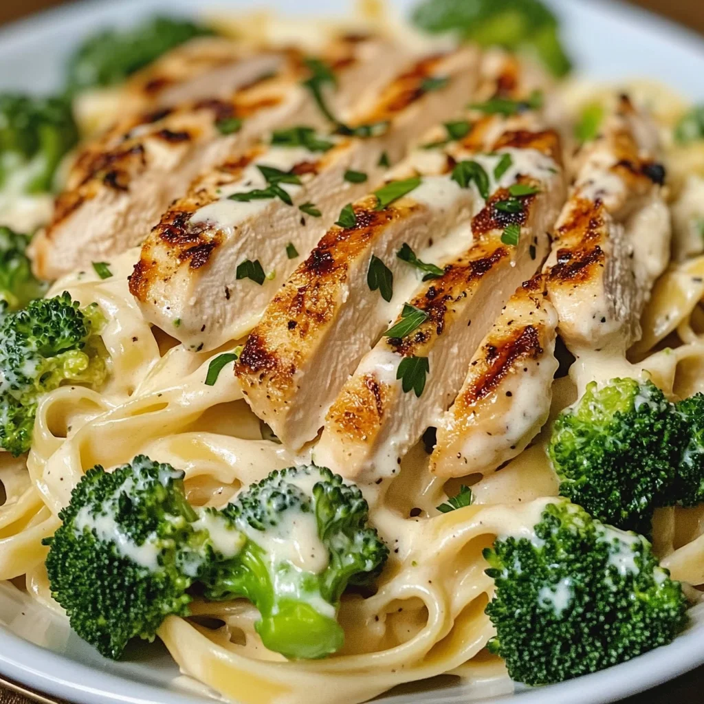 Creamy Chicken Alfredo with Broccoli