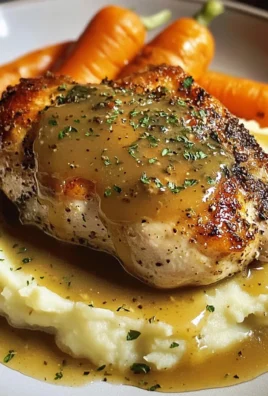 Creamy Herb Roasted Chicken with Mashed Potatoes and Honey-Glazed Carrots