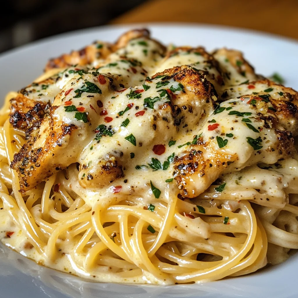 Easy Creamy Cajun Chicken Spaghetti with Garlic Mozzarella Sauce