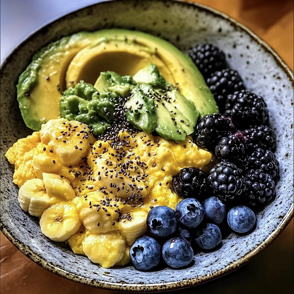 Energizing Scrambled Egg and Fruit Breakfast Bowl