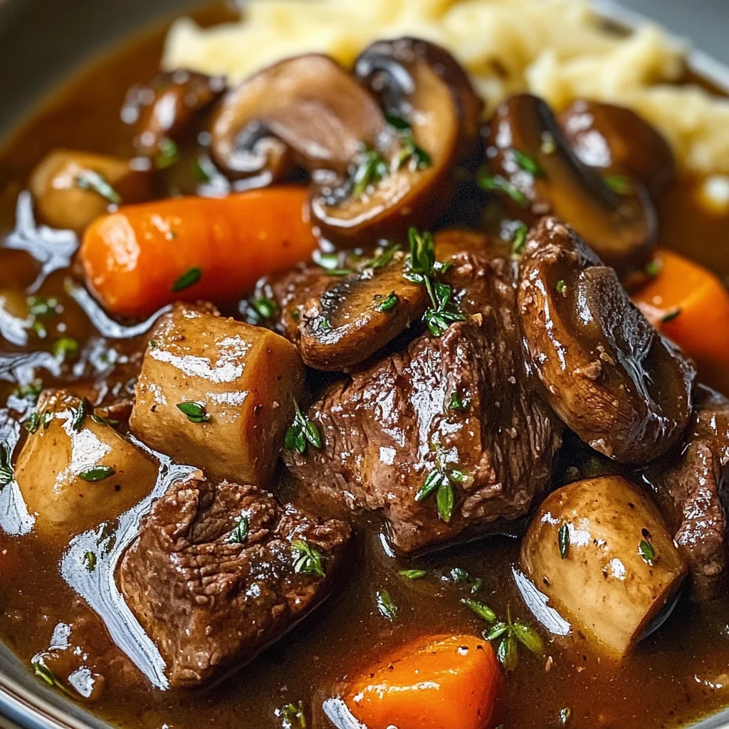 French Countryside Beef and Mushroom Stew
