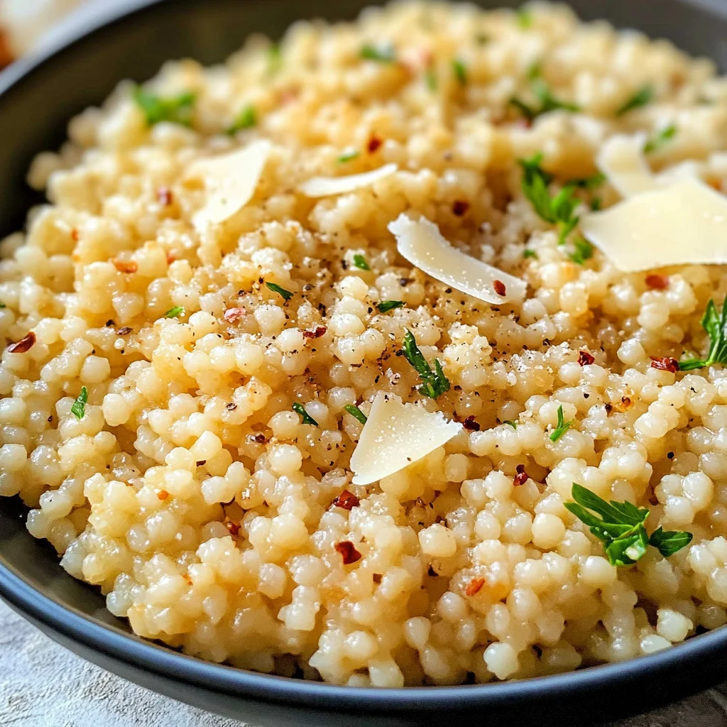 Garlicky Israeli Couscous Recipe
