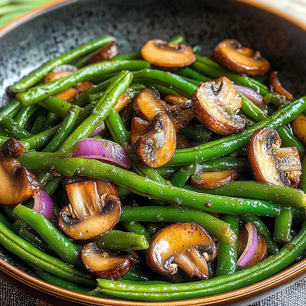 Green Beans with Mushrooms