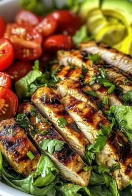 Grilled Chicken and Avocado Salad Bowl