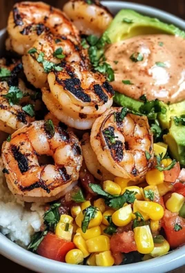 Grilled Shrimp Bowl with Avocado, Corn Salsa & Creamy Sauce Awaits You!