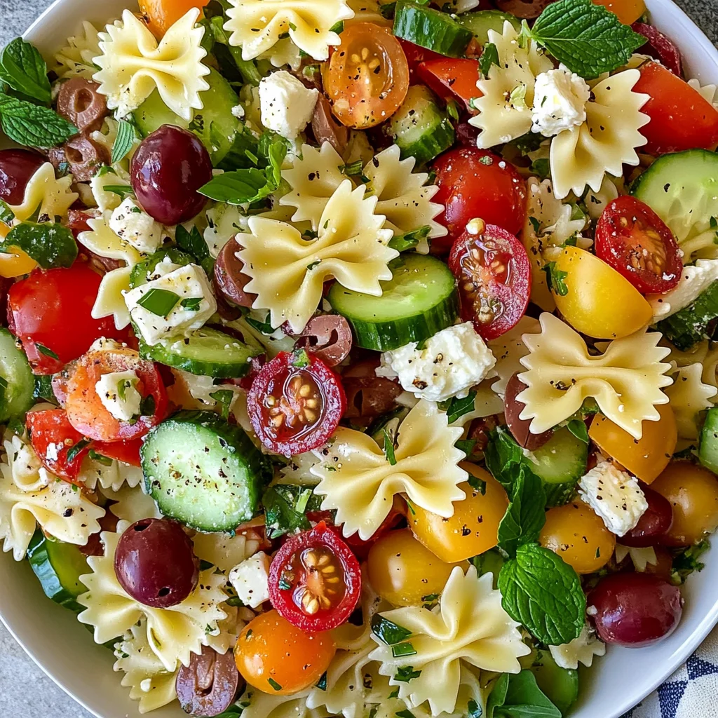 Healthy Greek Pasta Salad