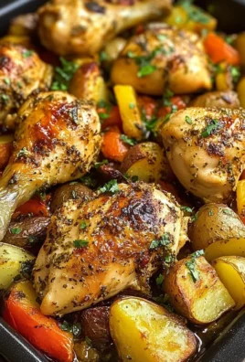 Herb Roasted Chicken Drumsticks with Roasted Potatoes & Veggies