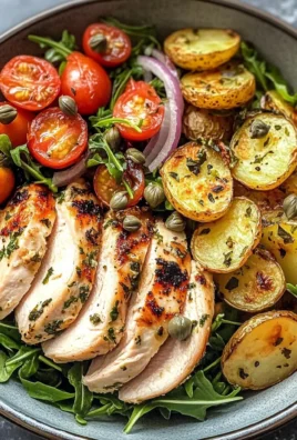 Herbed Chicken Bowl with Crispy Potatoes & Tomato Caper Salad