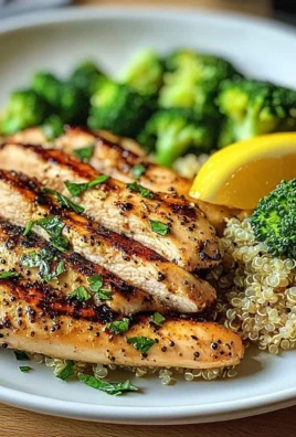Lemon Pepper Grilled Chicken with Quinoa & Broccoli