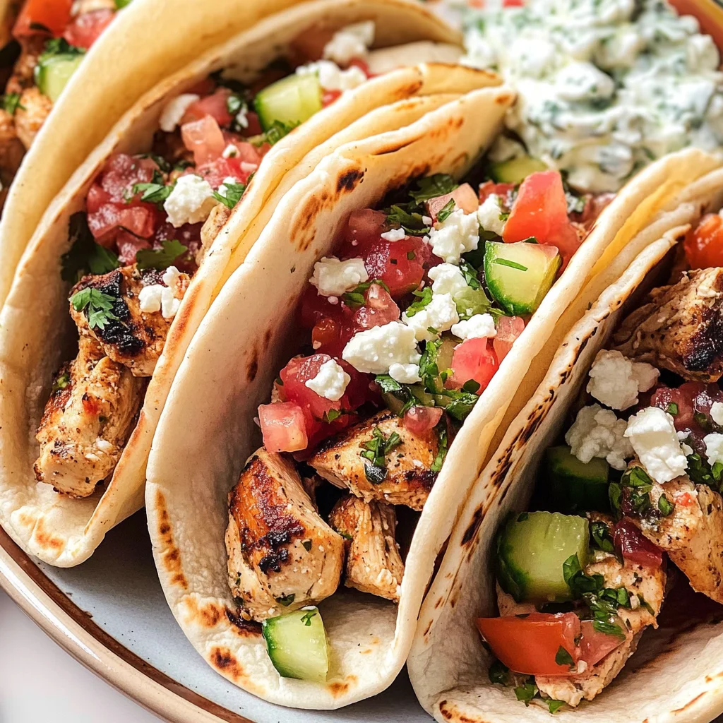 Mediterranean Chicken Tacos
