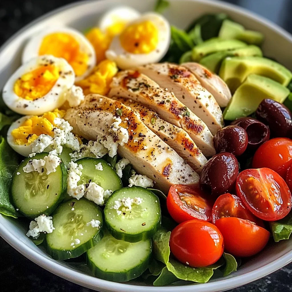Mediterranean Chicken & Egg Power Salad