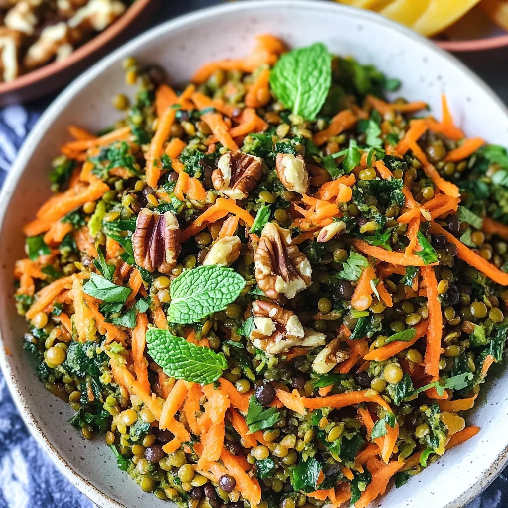 Moroccan Lentil Carrot Salad (Vegan)