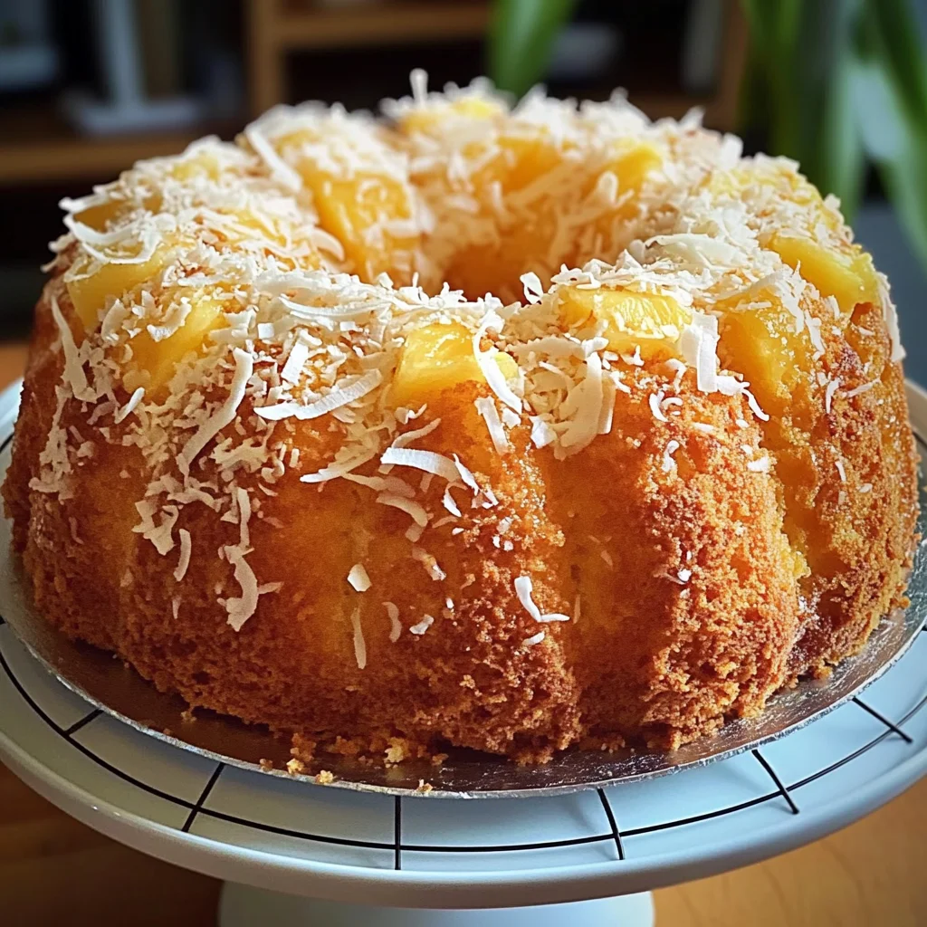 Pineapple Coconut Pound Cake
