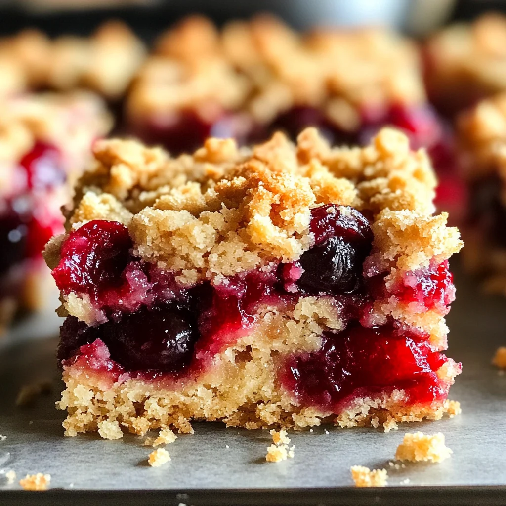 Quick Cherry Crumble Bars