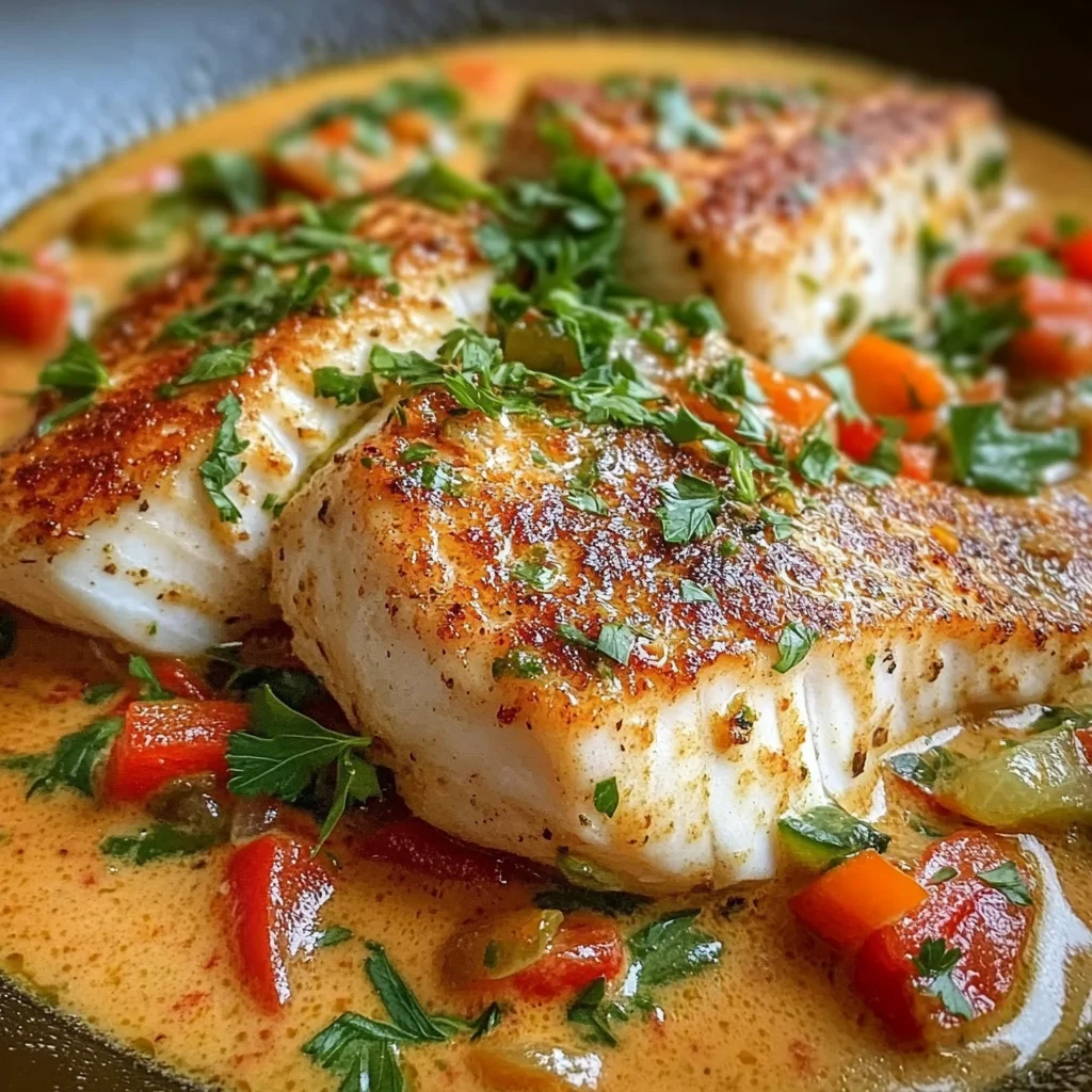 Red Snapper with Creamy Creole Sauce