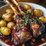Red Wine & Herb Lamb Shanks with Roasted Potatoes