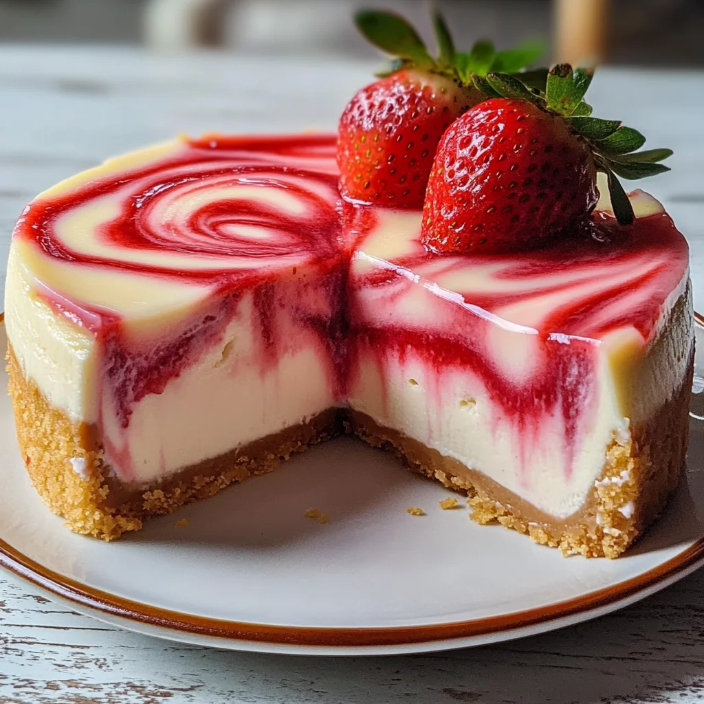 Strawberry Swirl Cheesecake Recipe