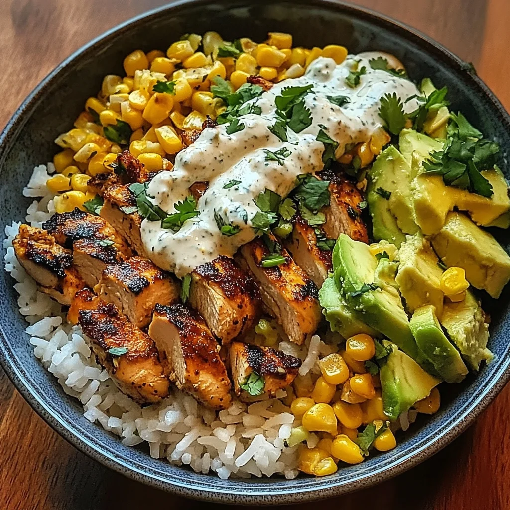 Street Corn Chicken Rice Bowl