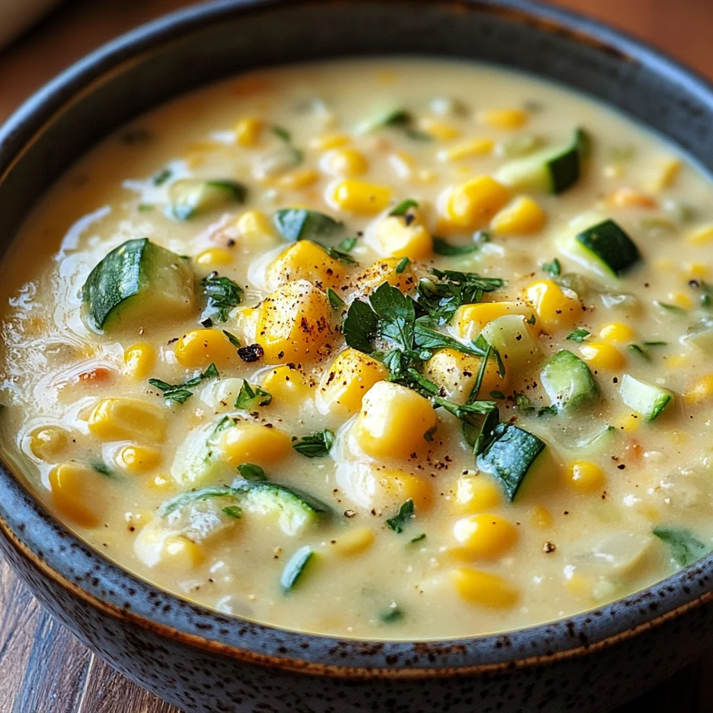 Summer Fresh Corn and Zucchini Chowder