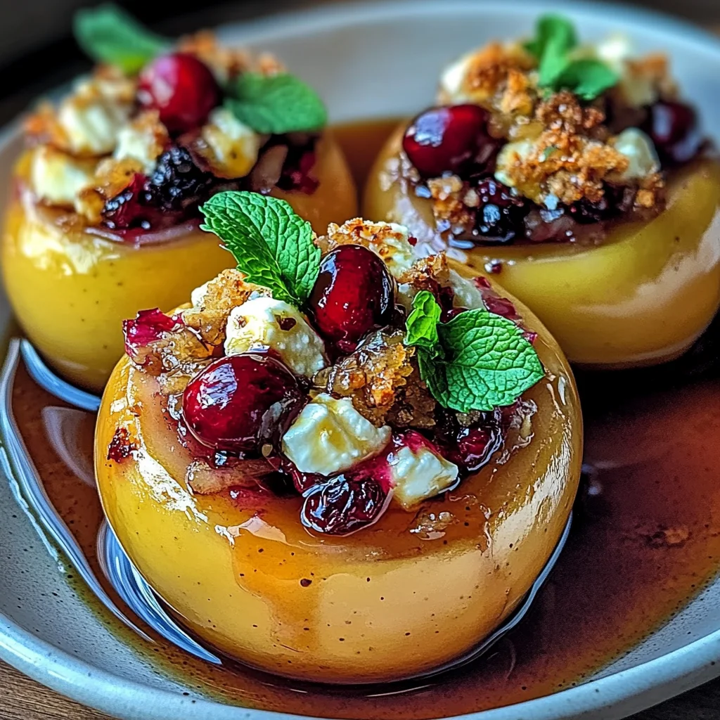 Baked Apples with Feta, Honey, and Cranberries: A Sweet and Savory Delight